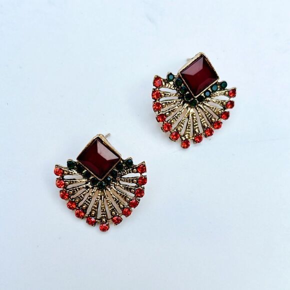 retro stud earrings H28 - Picture 1 of 3